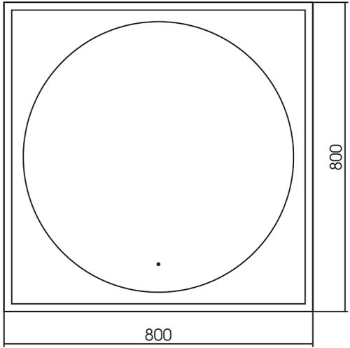 Зеркало STWORKI Драммен 80 круг, с подсветкой в Азове