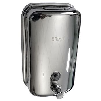 615 - BRIMIX - Дозатор жидкого мыла настенный матовый хром с педалью 1000мл в #REGION_NAME_DECLINE_PP#