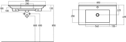 Мебельная раковина STWORKI Брамминг 85 9085-KL в Азове